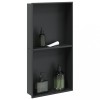 Gossi nisa de dus, negru mat, 32x62x9 cm, otel inoxidabil