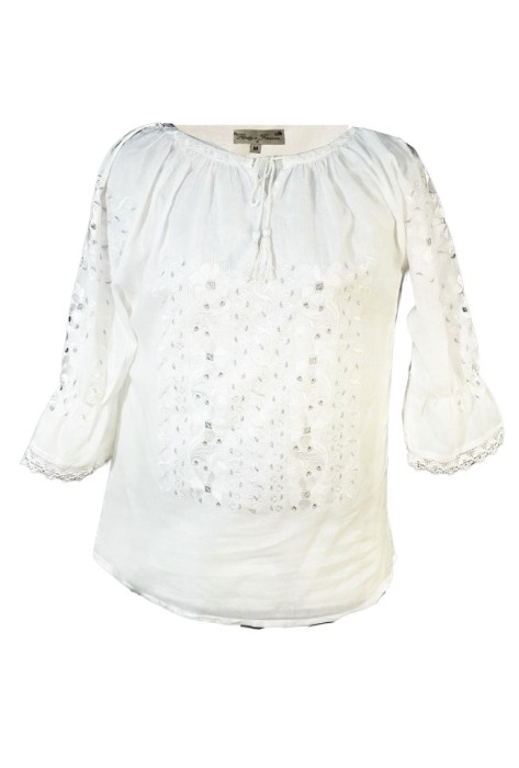 Bluza dama R 25, marime XL, alb/argintiu