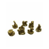 Statuieta set 8 dragoni aurii Feng Shui, din rășină 4 x 5,5 cm
