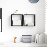 VidaXL Rafturi Montate pe Perete Stejar Negru MDF 26 x 15 x 26 cm