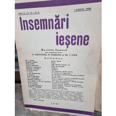 Revista Insemnari Iesene nr.8/1938, din cuprins Cronica Plastica de N.N. Tonitza