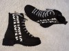 Ghete Dama Piele Naturala Imblanite Logo Love Bocanci Cizme Negre Drumetii Munte Strada Antiderapante Fermoar LOVE 38