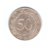 Moneda Algeria 50 centimes 1988 25th Anniversary of Constitution, stare buna, curata