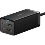 Incarcator retea Baseus GaN5 Pro Powerstrip, QC 67W, 2xUSB Type-C Output 5V/3A,1xUSB,1xHDMI,include Cablu USB Type-C la USB Type-C 100W,1m,negru