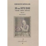35 de studii usoare, medii, dificile. Opus 33 pentru flaut - Ernesto Kohler