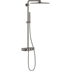 Sistem de dus Grohe Euphoria SmartControl 310 26508AL0, termostat, 310 mm, aparent, butoane push&amp;amp;turn, anti-oparire, anti-calcar, mat, hard graphi