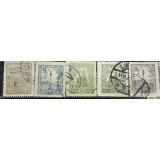 Timbre - Polska - Polonia - Interbelice - Serie 5 valori