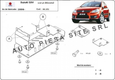 Scut metalic diferential Suzuki SX4 4X4 fabricat incepand cu 2006 APS-00,161 foto