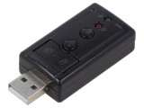 Card Audio PC Stereo 7.1 USB 2.0 Negru