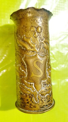 F367-WW1-Vazuta mica cartus antiaeriana personalizata S, spate K-13, Iunie 1918. foto