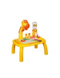 Birou de desen pentru copii cu proiector, cu girafa si pompa de apa, 38x28x43cm CS, Oem