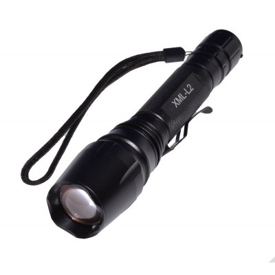 Lanterna Profesionala LED elSales ELS-XML, 5 W, Acumulatori inclusi, 4 Moduri de iluminare, Zoom Reglabil, foto