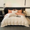 Lenjerie de lux pentru pat dublu,bumbac finet,6 piese,cearceaf cu elastic,multicolora,model oriental-A1003, Jojo Home