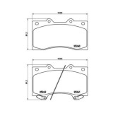 Placute frana Nissan Patrol 6 (Y62) 04.10-, Fata, BREMBO