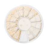 Decorațiuni nail art culoare crem sidefat, INGINAILS