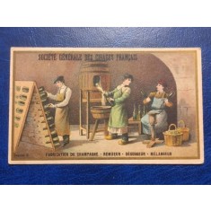 Franta 1909 - cartonas de reclama cu sampanie