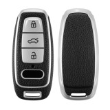Husa Cheie Auto pentru Audi - 3 Butoane, Silicon, Silver, 54024.01, Kwmobile