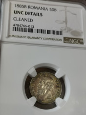 50 bani 1885 Unc ngc foto