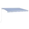 Copertina retractabila manual LED, albastru si alb, 400x300 cm