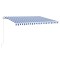 Copertina retractabila manual LED, albastru si alb, 400x300 cm