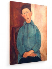 Tablou pe panza (canvas) - Modigliani - Boy in Blue Jacket - 1918 (Dimensiuni... foto