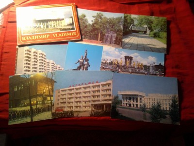 Carnet cu 9 Ilustrate orasul Vladimir URSS 1986 foto