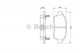 Set placute frana,frana disc TOYOTA YARIS (P1) (1999 - 2005) BOSCH 0 986 424 535