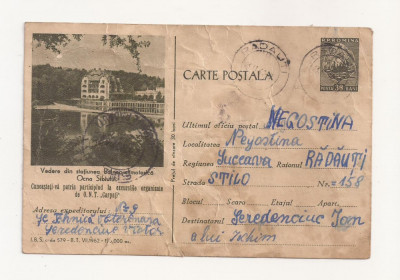 RF25 -Carte Postala- ONT Carpati, Ocna Sibiului, circulata 1962 foto
