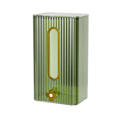 Cutie suport servetele eleganta Flippy, cu montare pe perete sau dulap, material plastic dur, 21.3 x 8.7 x 12 cm, verde foto