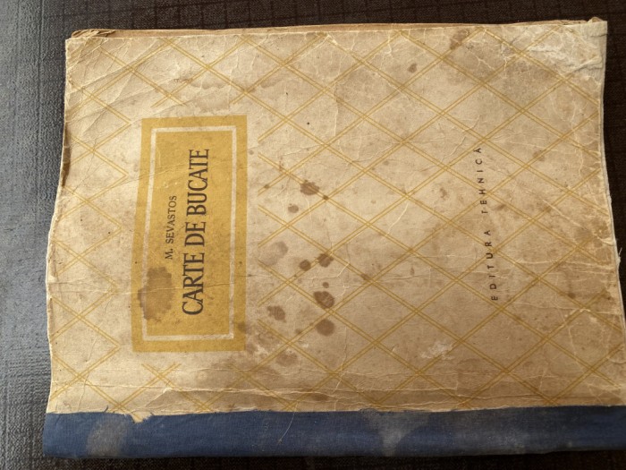 Carte de bucate Sevastos 1956