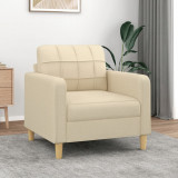 VidaXL Fotoliu canapea, crem, 60 cm, material textil