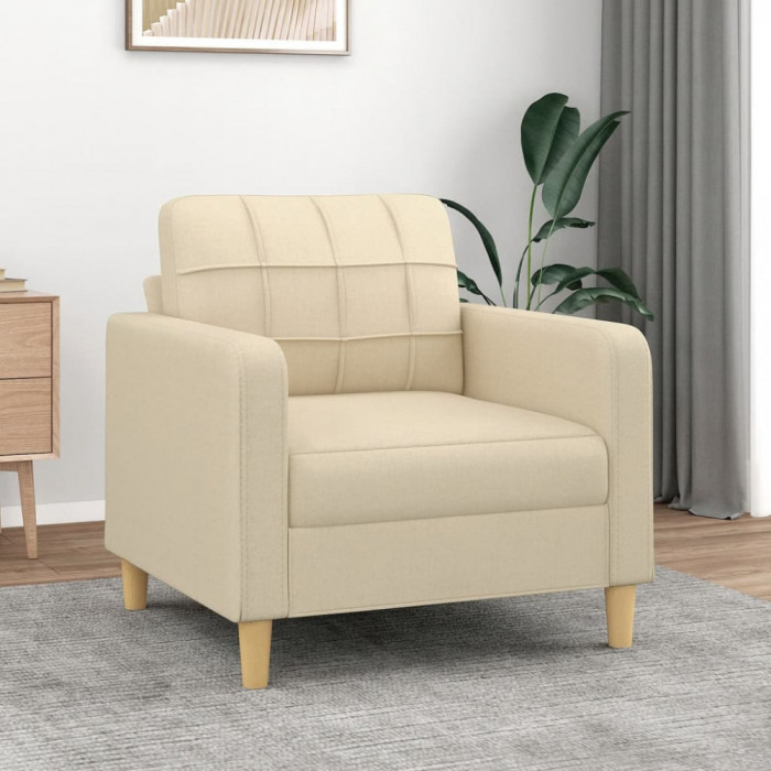 Gossi fotoliu canapea, crem, 60 cm, material textil