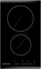 Plita incorporabila Samsung C21RJAN, Vitroceramica, 2 zone de gatire, Control touch, 30 cm, Sticla neagra foto