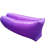 Saltea Gonflabila tip Sezlong Lazy Bag pentru Plaja sau Piscina, culoare Violet + Rucsac Depozitare