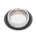 Castron inox anti-alunecare pentru pisici, 200 ml, diametru 12 cm, rezistent, usor de curatat