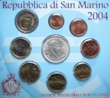 San Marino 2004 &ndash; Set de euro bancar de la 1 cent la 2 euro + Monedă comemorativă din argint de 5 euro Bartolomeo Borghesi