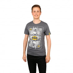 Tricou barbati Batman Card gri foto