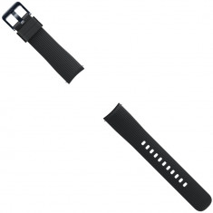 Samsung Galaxy Watch, 42 mm - Bratara silicon texturat (20 mm), Negru foto