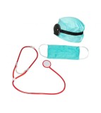 Set accesorii Doctor pentru carnaval, sapca, Banda frontala, Masca si stetoscop, marime universala