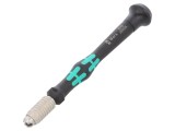 M&acirc;ner de șurubelniță Kraftform Micro WERA, 120mm, suport HIOS semilună