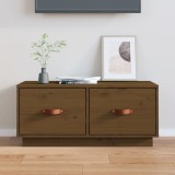 VidaXL Comodă TV, maro miere, 80x34x35 cm, lemn masiv de pin