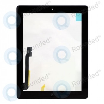 Panou tactil digitizator incl. butonul de pornire negru pentru iPad 3, iPad 4 foto