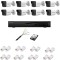 Kit supraveghere complet cu 8 camere IP, 4MP, IR 30m, lentila 2.8mm, NVR cu 8 canale IP, Ultra HD 4K, accesorii SafetyGuard Surveillance