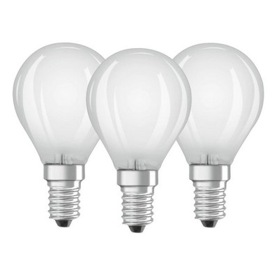 Set Becuri LED Osram P40, 4 W, E14, 470 Lumeni, 2700 K, 230 V, lumina calda, A++, 3 bucati foto