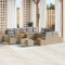 vidaXL Set de canapele pentru grădină cu pernă Bej Rattan poli 3364922