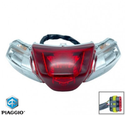 Stop complet + semnalizari spate originale Piaggio Liberty iGet (15-23) 4T AC 50-125-150cc foto