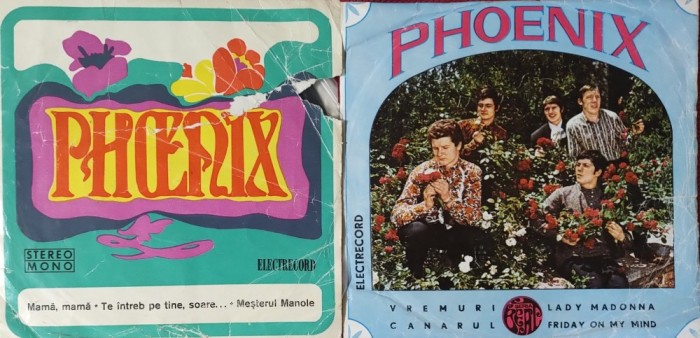 Phoenix - 2 single-uri, 45&quot;, &quot;Vremuri&quot; &amp; &quot;Mama, mama&quot;, stare G+