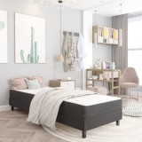 VidaXL Pat continental, gri &icirc;nchis, 90x200 cm, material textil