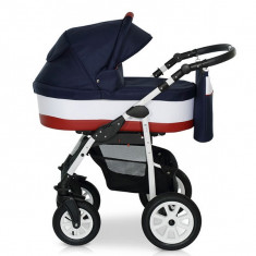 Krausman - Carucior 3 in 1 Jet Dark Blue-White foto