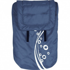 Sac de iarna pentru carucior Lulabi, poliester/fleece, 90 x 40 cm, Albastru